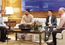 Συνάντηση του Νόβακ Τζόκοβιτς με τον Κυριάκο Μητσοτάκη