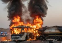 Τραγωδία στη Σαουδική Αραβία: Λεωφορείο με προσκυνητές συγκρούστηκε με βυτιοφόρο και τυλίχθηκε στις φλόγες – Δεκάδες νεκροί